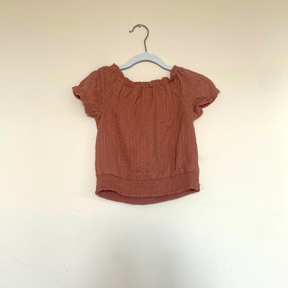 Pink Abercrombie cropped shirt